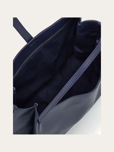 Ferragamo Large Olive Green Leather Tote Bag Women
