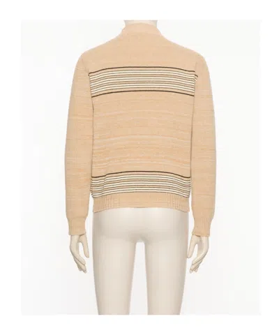 Valentino Pegasus-embroidered Striped Sweater