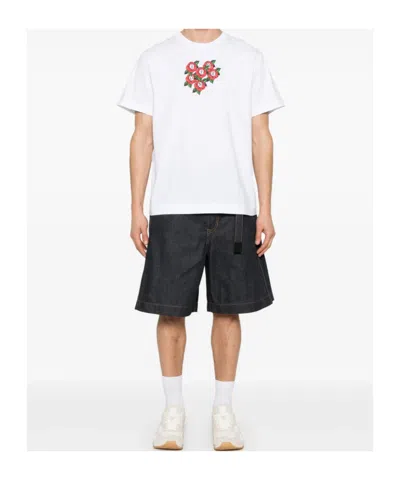 Simone Rocha Cluster Rose Logo Print T-shirt In White