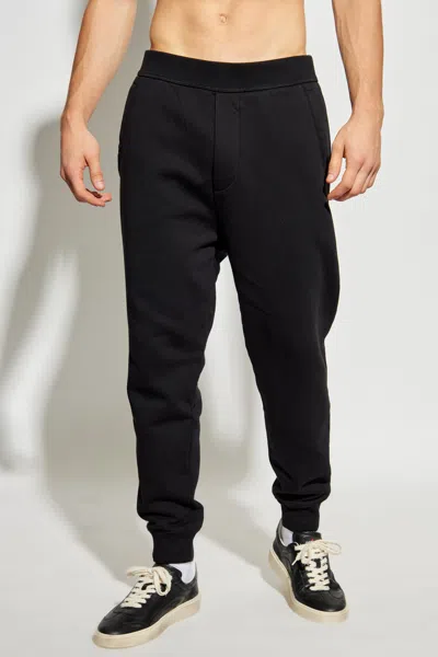 Dsquared2 Elastic Waist Track Pants In Black