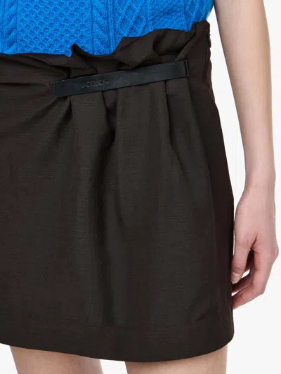 Jw Anderson Gathered Short Skirt In Brown