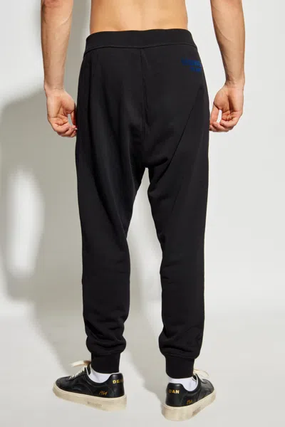 Dsquared2 Elastic Waist Track Pants In Black