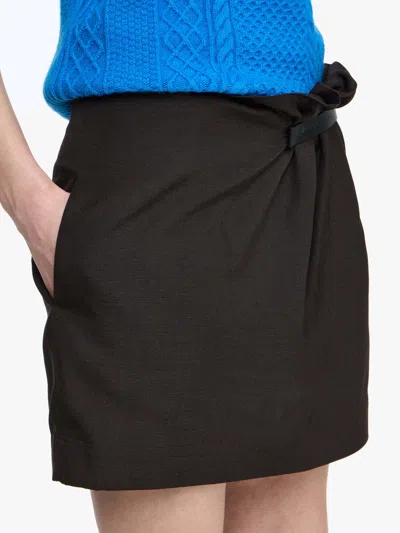 Jw Anderson Gathered Short Skirt In Brown
