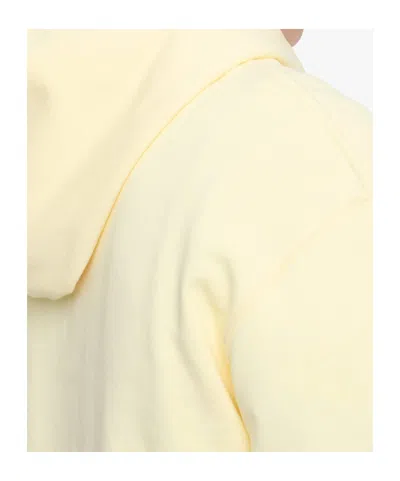 Jw Anderson Logo Embroidery Hoodie In Yellow