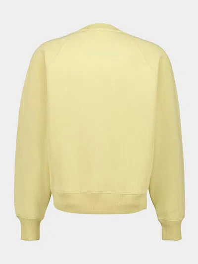 Ami Alexandre Mattiussi Long Sleeve Sweatshirt In Yellow