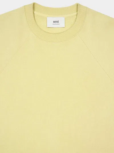 Ami Alexandre Mattiussi Long Sleeve Sweatshirt In Yellow