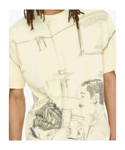 Jw Anderson Printed T-shirt In Yellow