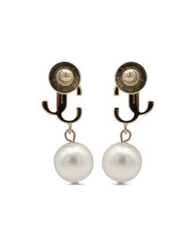 Jimmy Choo Pearl And Gold-tone Earrings