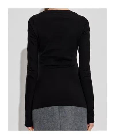 Dsquared2 Crew Neck Long Sleeve T-shirt In Black