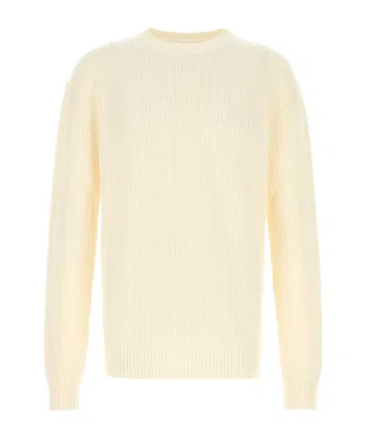 Amiri Crochet Sweater With Ribbed Cuffs And Hem In Yellow