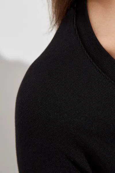 Dsquared2 Crew Neck Long Sleeve T-shirt In Black