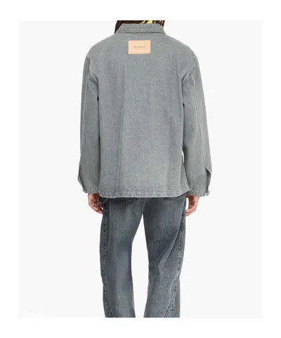 Jw Anderson Patch Pocket Rugby Shirt In Gray