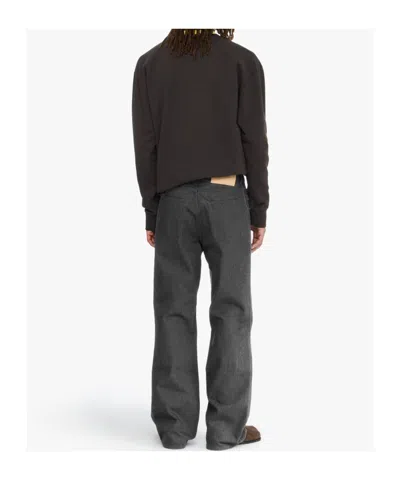 Jw Anderson Mens Light Grey Faded-wash Bootcut-leg Denim Jeans In Gray