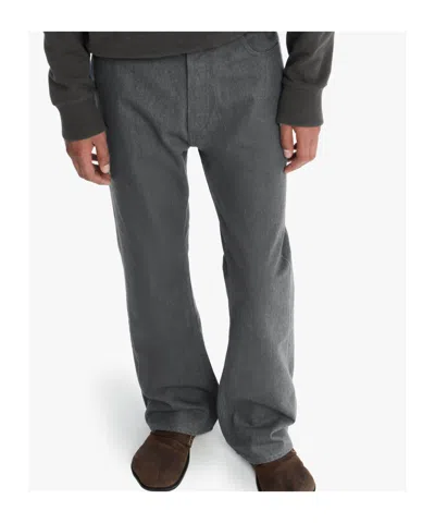 Jw Anderson Mens Light Grey Faded-wash Bootcut-leg Denim Jeans In Gray