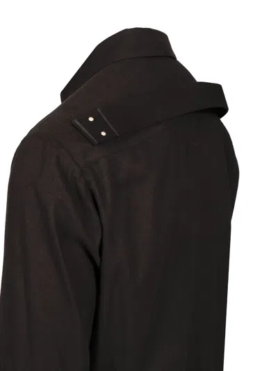 Rick Owens Man Shirt Black Size 44 Virgin Wool In Black