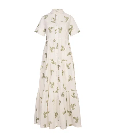 Erdem Short-sleeve Shirt Dress In White