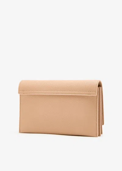 Valentino Vlogo Signature Chain Wallet In Brown