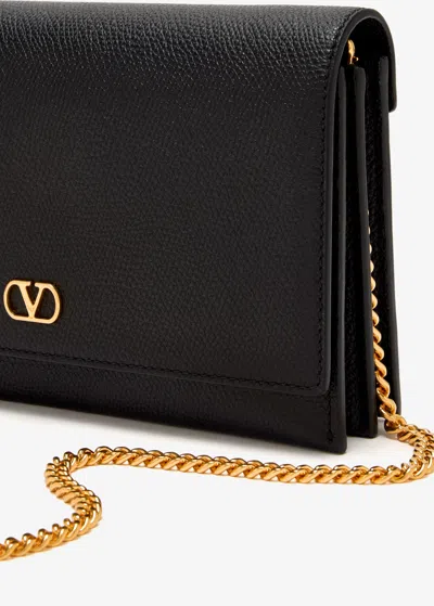 Valentino Vlogo Signature Chain Wallet In Black