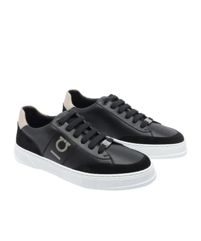 Ferragamo Gancini Sneakers In Black