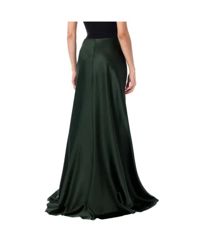Ralph Lauren Stretch Satin Masina Maxi Skirt In Green