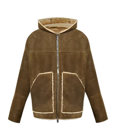 Dsquared2 Long Sleeve Coat In Brown