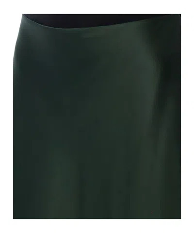 Ralph Lauren Stretch Satin Masina Maxi Skirt In Green