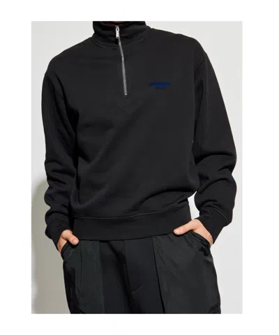 Dsquared2 Logo-embroidered Zip-up Sweatshirt In Black