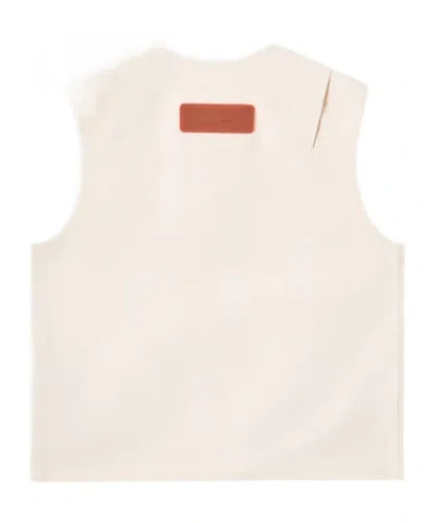 Stone Island Vest With Button Fastening And Rubber Patches In Pink