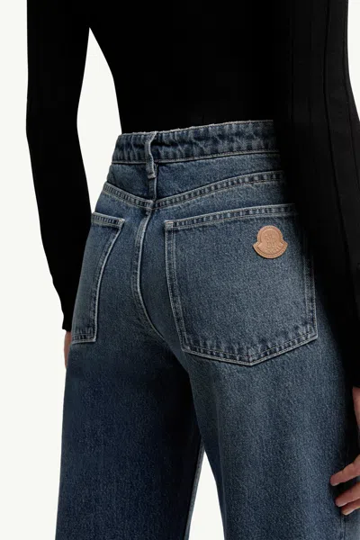 Moncler Jeans With Belt Loops In Blue