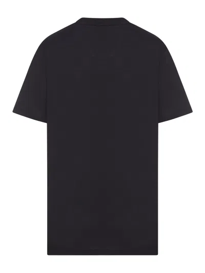 Prada Enamel Triangle-logo Cotton T-shirt In Black