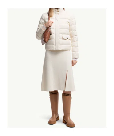 Moncler Jupe Midi En Laine Et Cachemire In Neutral