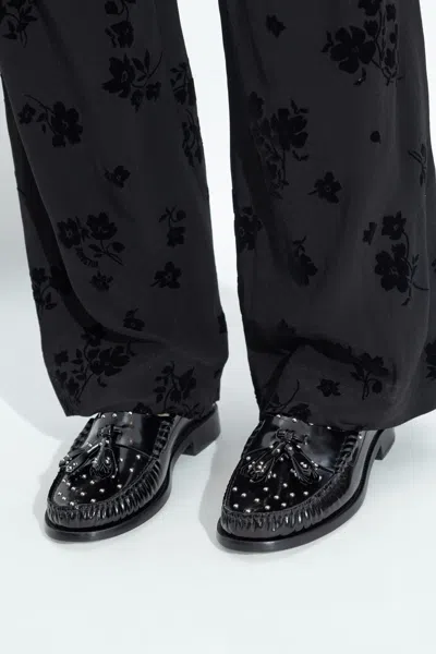 Stuart Weitzman Black Lottie Loafers In Black