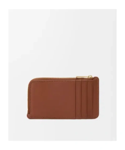Loewe Card Holder With Coin Purse Small Leather Goods Multicolor In Brown