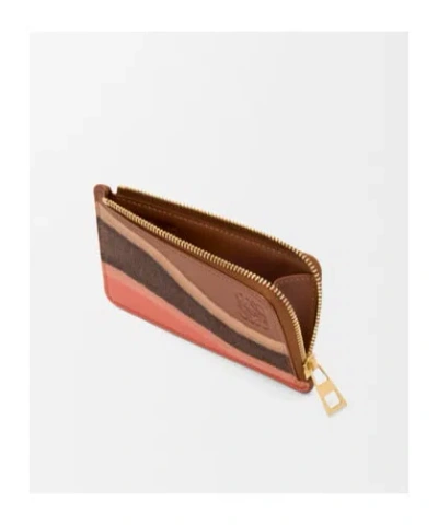 Loewe Card Holder With Coin Purse Small Leather Goods Multicolor In Brown