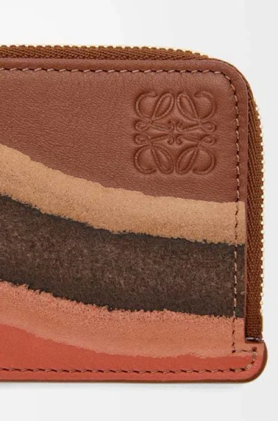 Loewe Card Holder With Coin Purse Small Leather Goods Multicolor In Brown