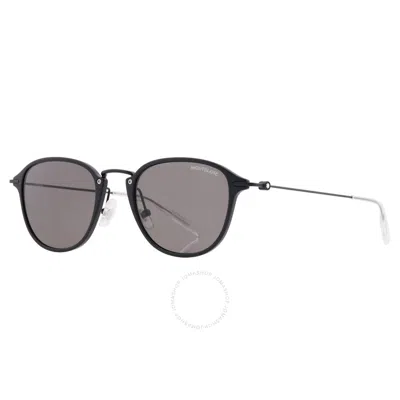 Montblanc Grey Square Men's Sunglasses Mb0155s 009 51