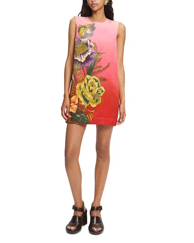 Alemais Inez Printed Linen-blend Mini Shift Dress