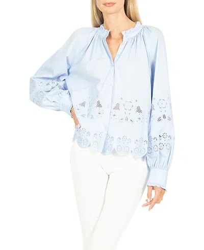 Secret Mission Madeline Blouse In Blue