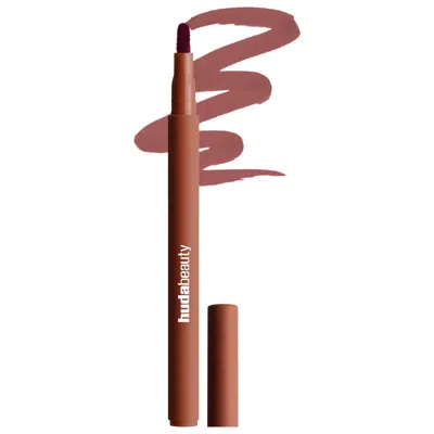Huda Beauty Lip Contour Lip Stain For 12-hour Wear Warm Brown 0.03 Oz/1 ml