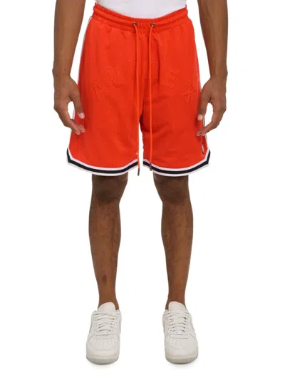 Avirex Men's Icon Mesh Shorts In Orange
