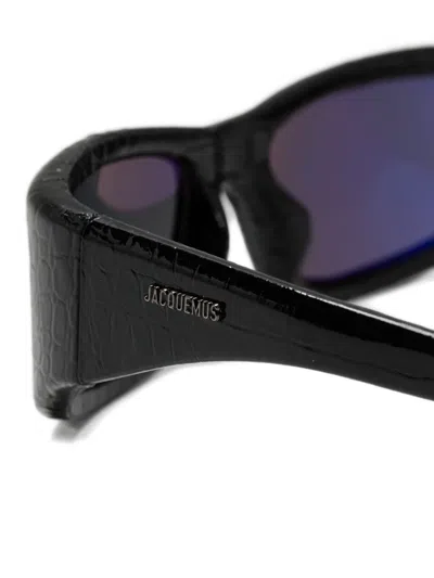 Jacquemus Rectangle-frame Sunglasses In Black