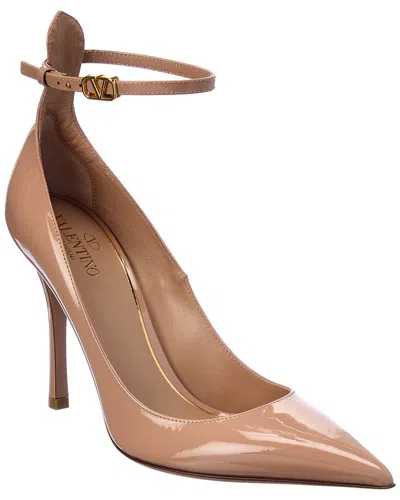 Valentino Vlogo 100 Patent Pump In Brown