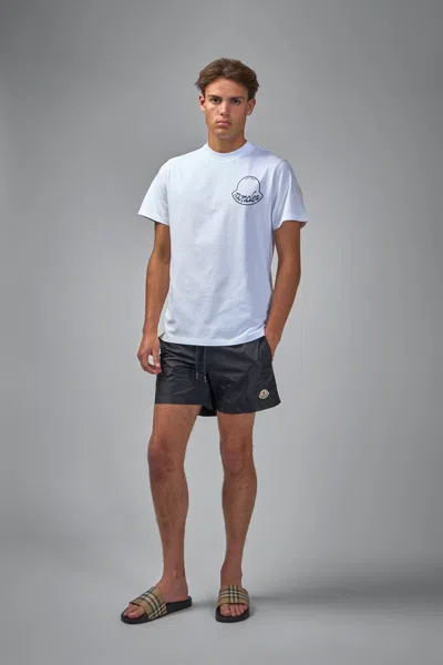Moncler Men Logo Cotton T-shirt White