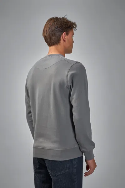 Stone Island Compass Badge Cotton Sweatshirt In Gray