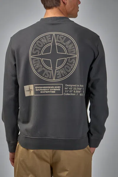 Stone Island Sweatshirt With Industrial Flow Print