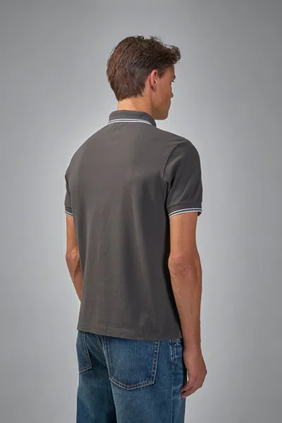 Stone Island Slim Fit Short Sleeve Polo Shirt In Gray