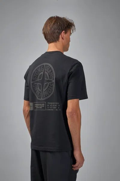 Stone Island Compass Badge T-shirt In Black
