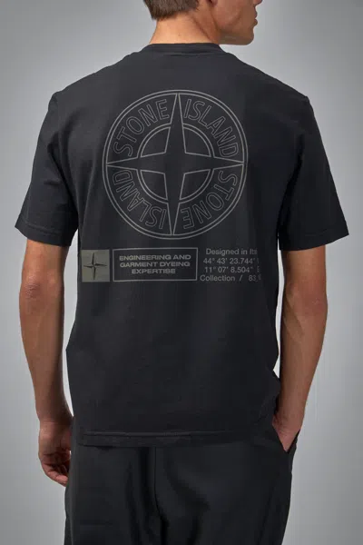 Stone Island Compass Badge T-shirt In Black