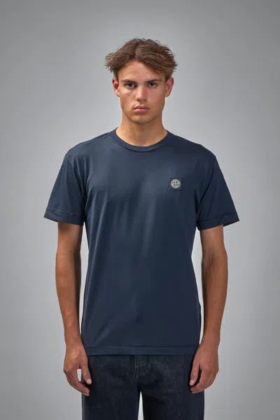 Stone Island Compass Badge T-shirt In Blue