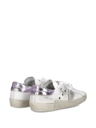 Philippe Model Metallic Distressed Sneakers